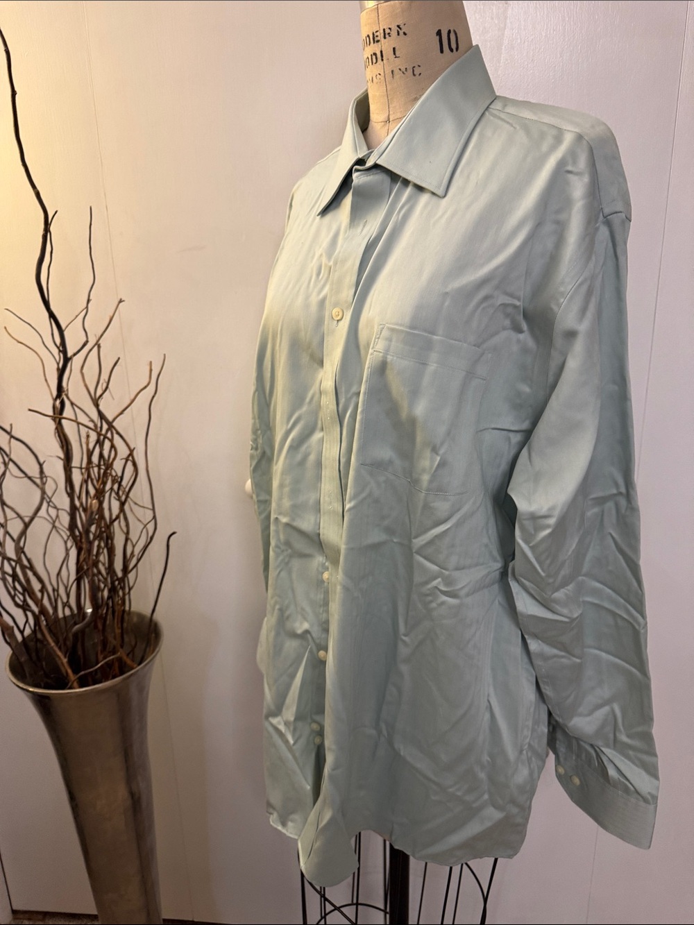 Joseph Abboud Light Mint Long-Sleeve Shirt Jacket